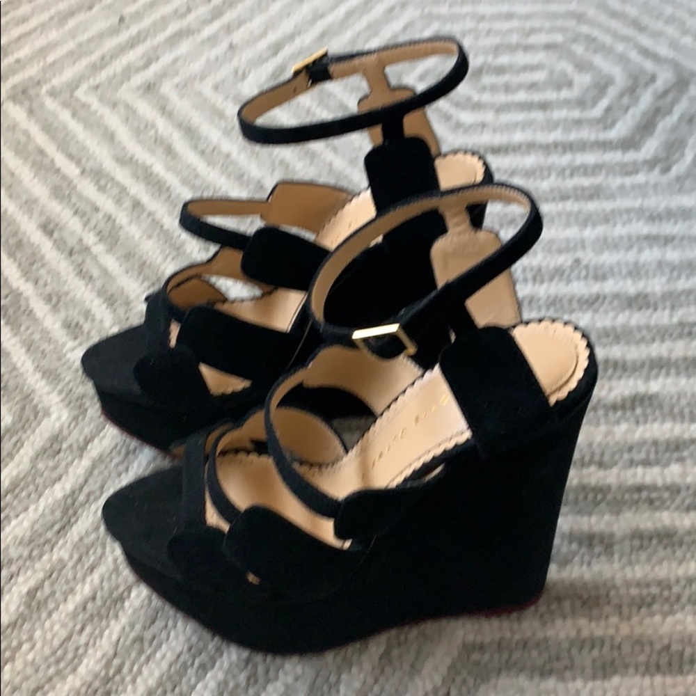 Charlotte Olympia Platform Black Wedges